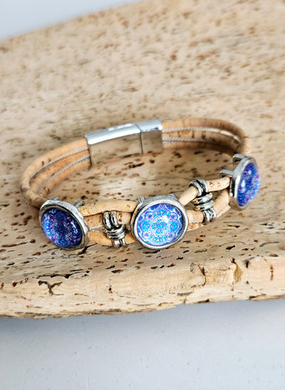 Cork & Blue Portuguese Tiles Bracelet