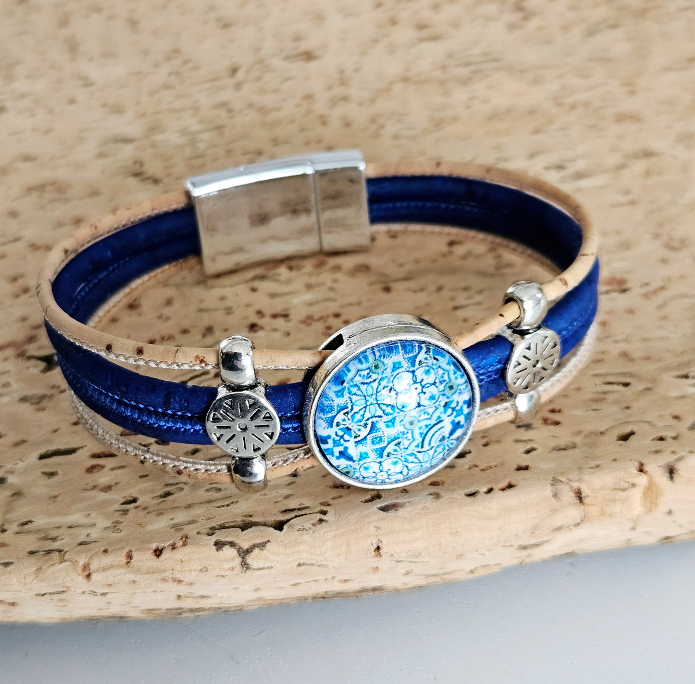 Cork & Portuguese Tiles Bracelet