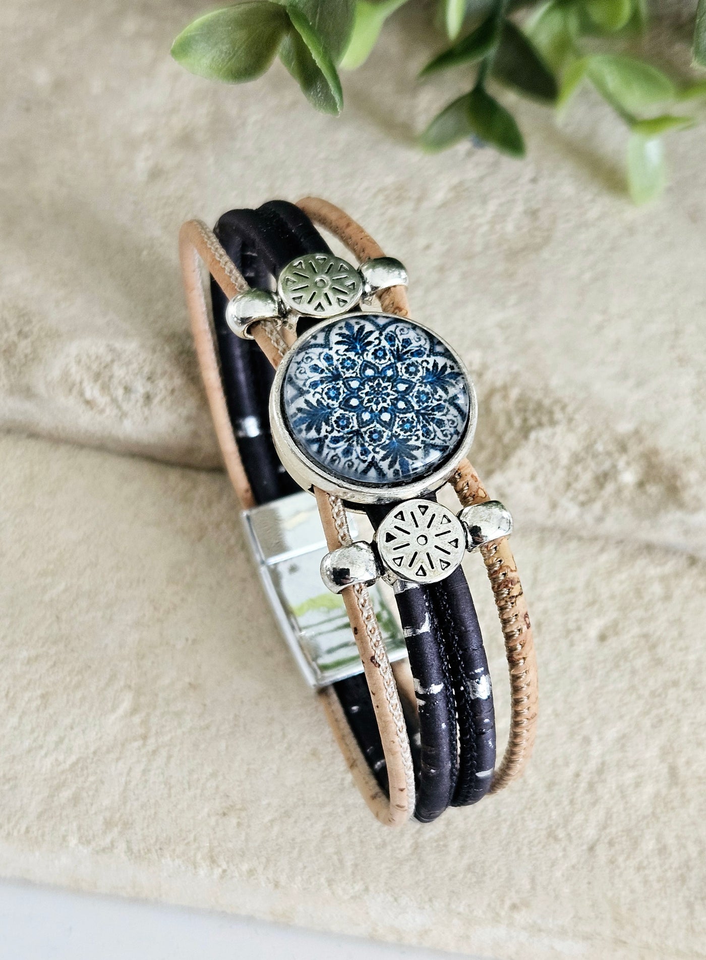 Cork & Portuguese Tiles Bracelet