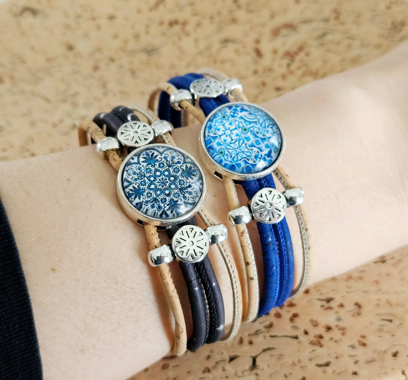 Cork & Portuguese Tiles Bracelet