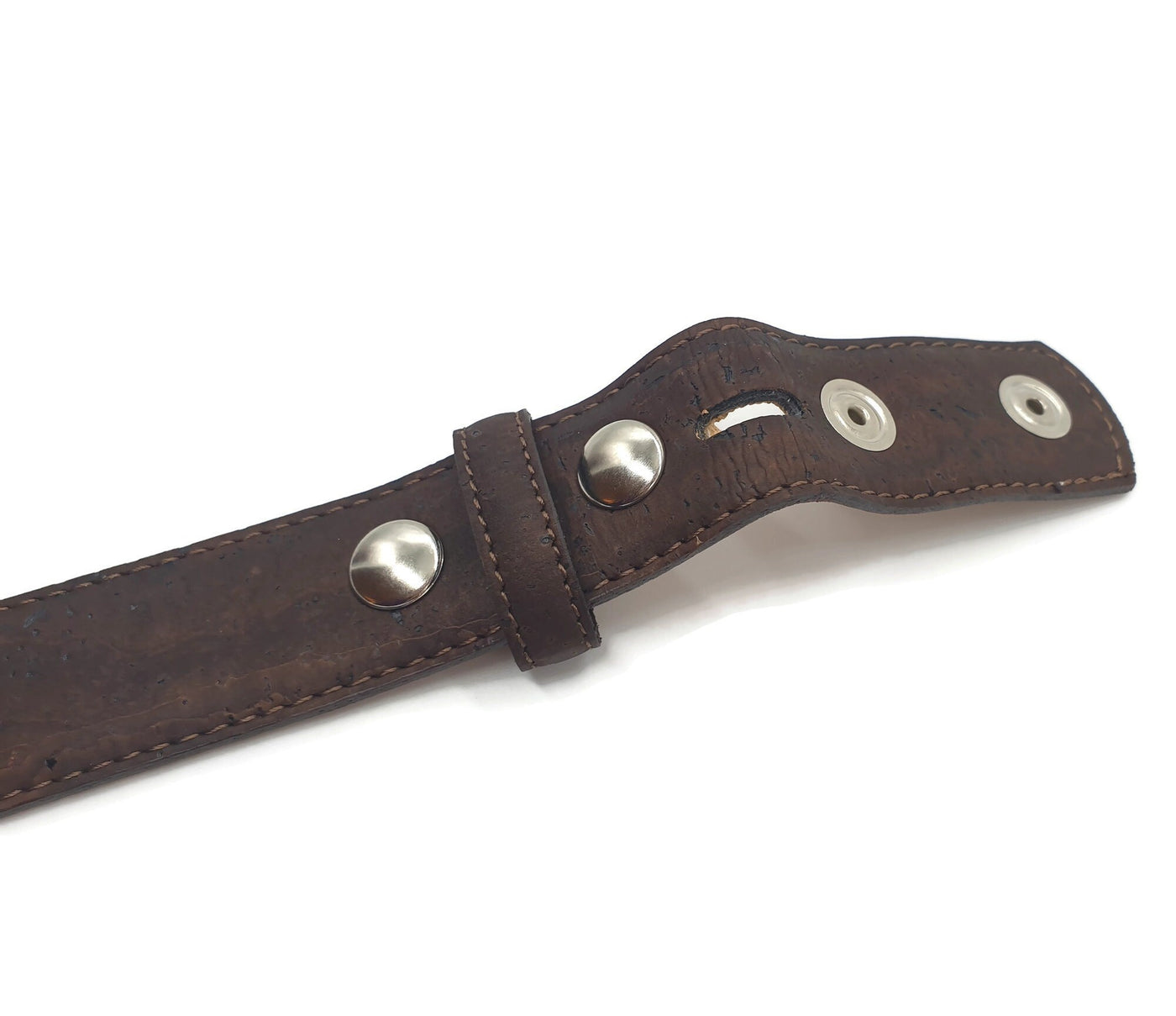 Cork Leather Belt No Buckle Belt Snap on Strap Belt Western Men Gift Natural Organic Eco Friendly Belt Snap Cork Belt Strap Vegan Leather