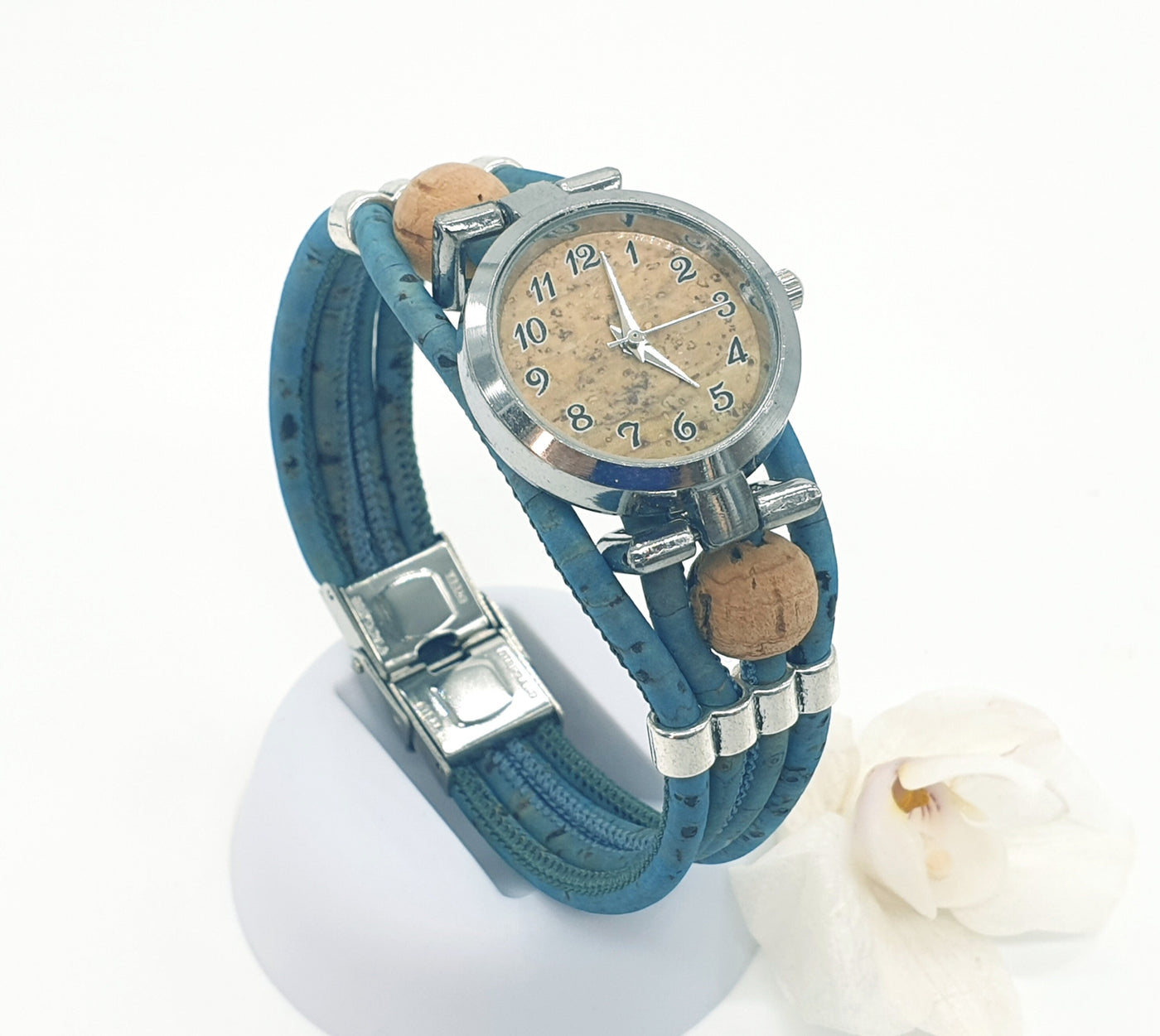 Organic Cork Wristwatch Vegan Watch Feminine Wristwatch Wrist Adjustable Watch Eco Friendly Wristwatch Durable & Water Resistant