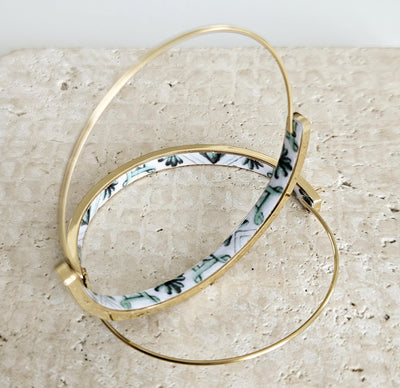 Green GOLD HOOP Tile Earring Portugal Lightweight STEEL Azulejo Rose Gold Hoop Historical Jewelry Women Portuguese Tile Earring Summer Gift