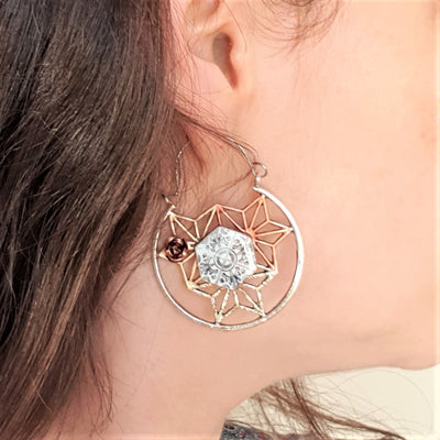LAURENTINA - Geometric Gold Hoop Earrings