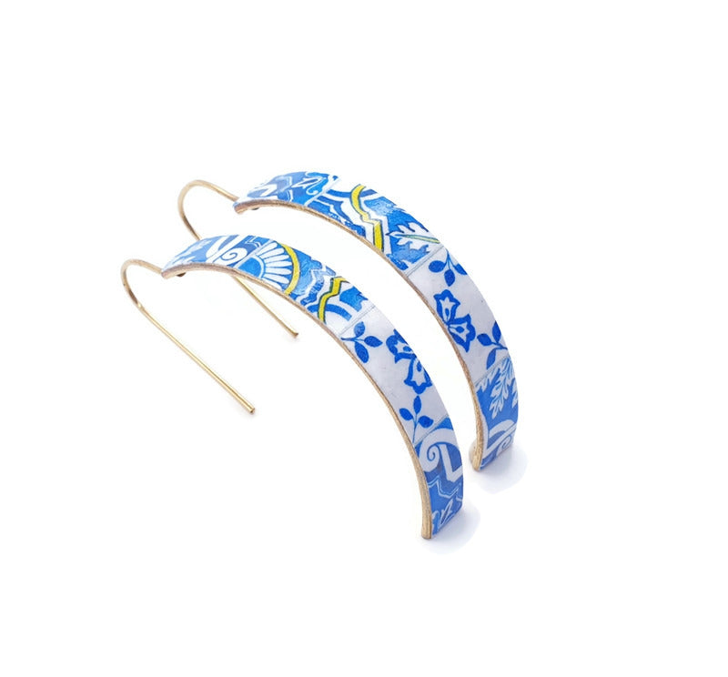 CLEMENTINE - Curvy Bar Threader Earrings