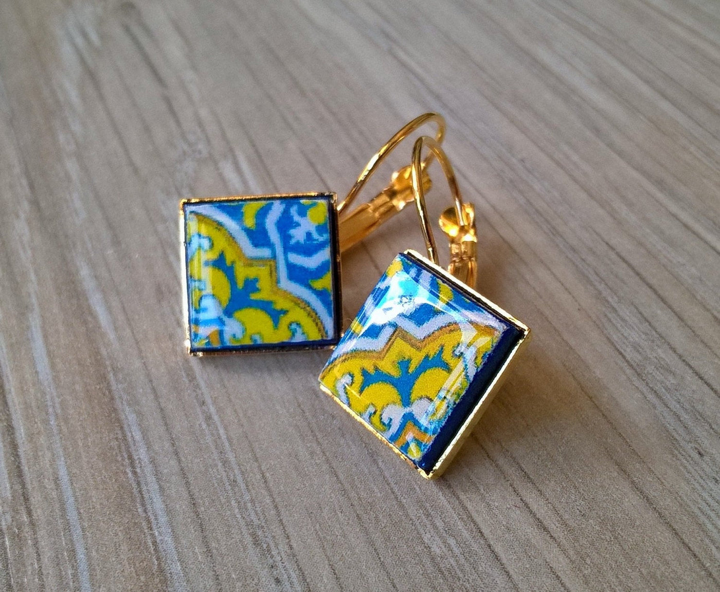 SELENE - Portugal Azulejo Earrings - ineslamy