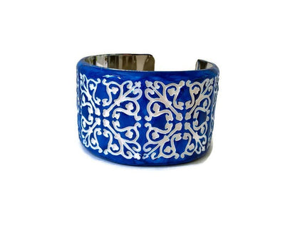 EDUARDA - Azulejo Clay Tile Large Cuff Bracelet