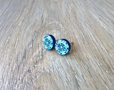 ANITA - Small Round Tile Earrings