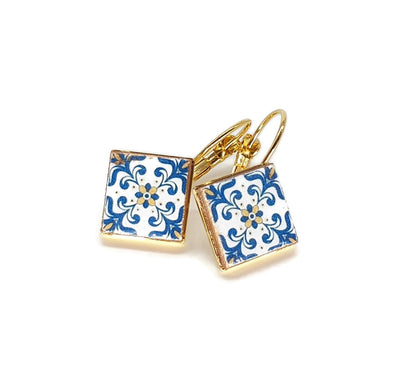 Ines - Portugal Azulejo Earrings - ineslamy