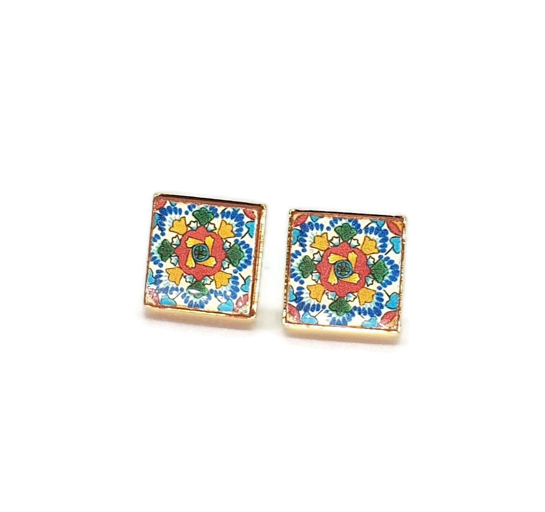 Abigail - Mexican Tiles Earrings - ineslamy