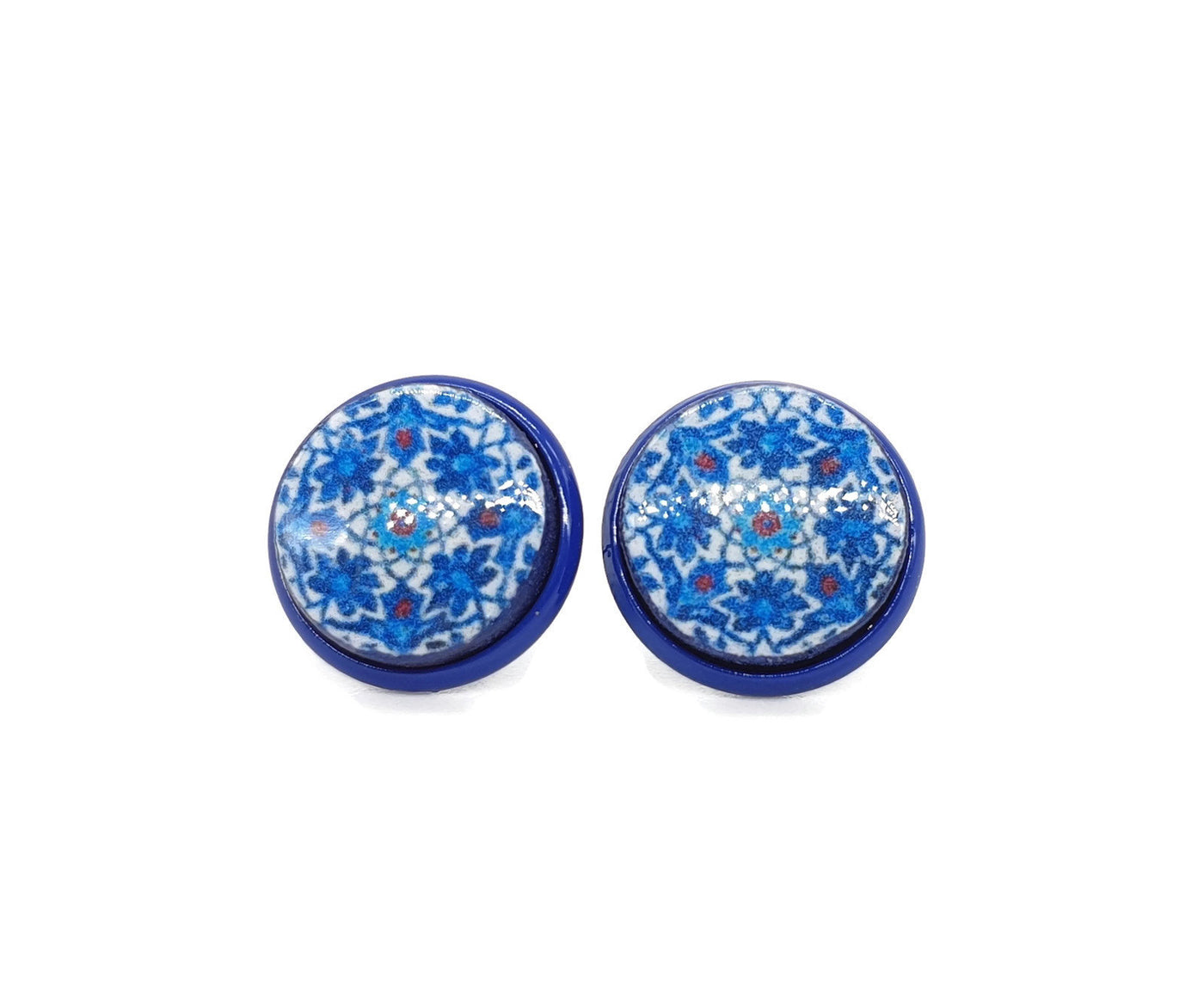 ATIYA - Moroccan Round Tile Earrings - ineslamy