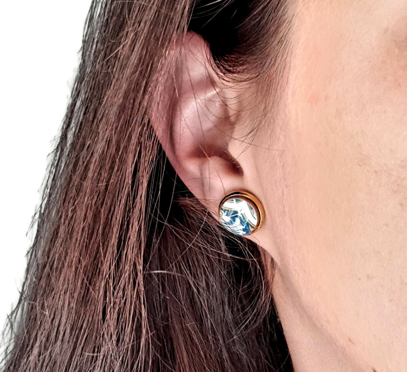 FILIPA - Round XVIII Century Tile Earrings