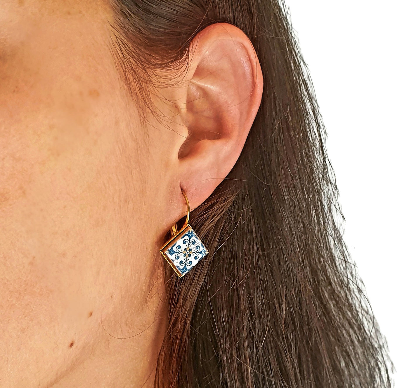 Ines - Portugal Azulejo Earrings - ineslamy