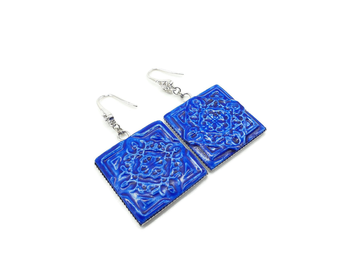 LUCILIA - Blue Ceramic Portuguese Earrings