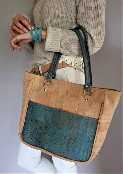 CHERYL - Cork Tote Handbag - ineslamy