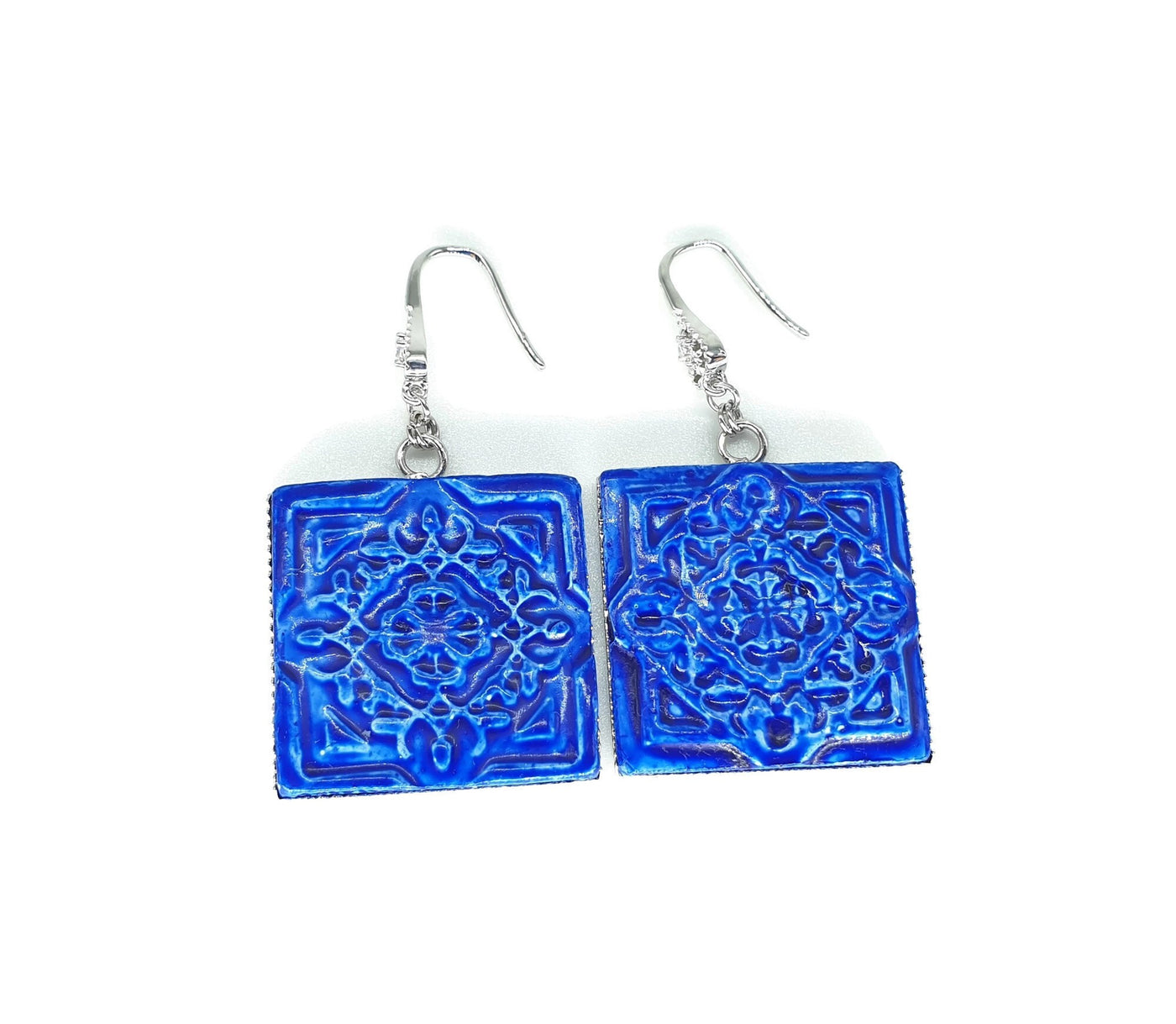 LUCILIA - Blue Ceramic Portuguese Earrings