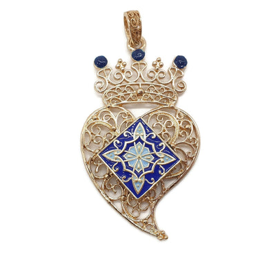 MAGDA - Crown Viana Heart Azulejo Pendant