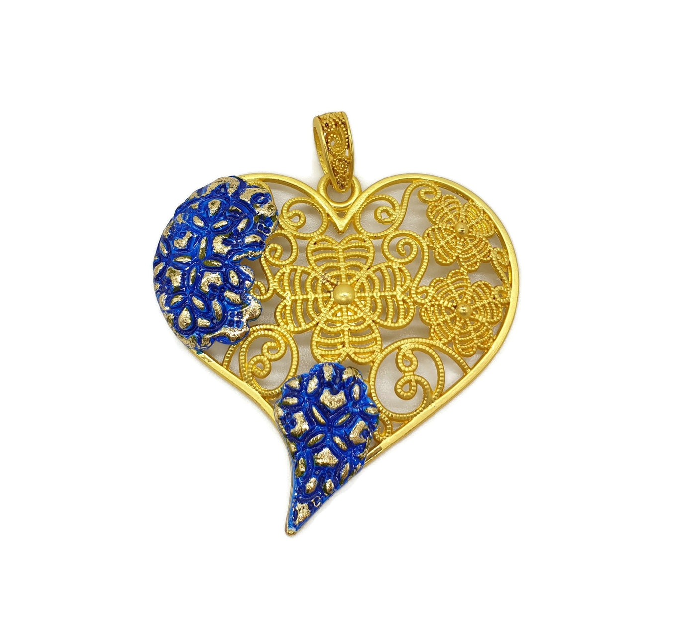 CLARICE - Gold Heart Tile Necklace