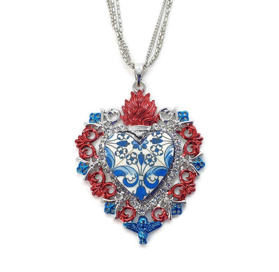 GLORIA - Sacred Big Heart Necklace - ineslamy