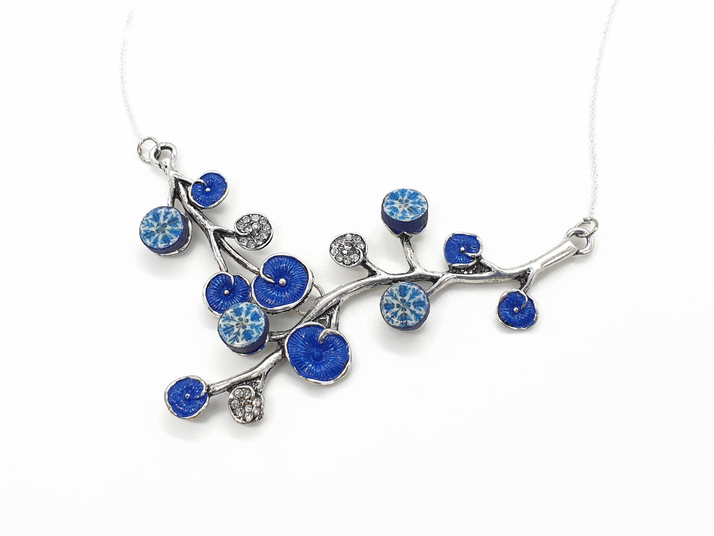 VALENTINA - Blue Tiles Branch Necklace - ineslamy