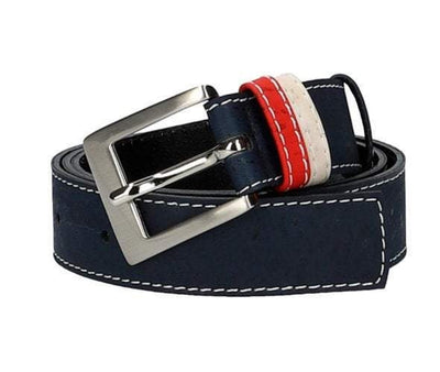 JUDE - Blue White & Red Cork Belt