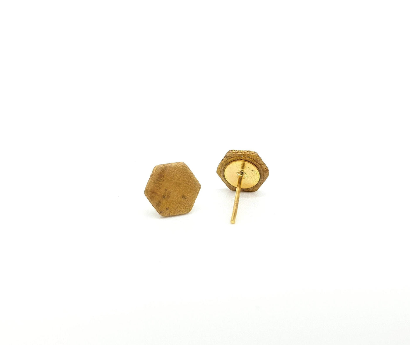 LIANA - Hexagon Cork Stud Earrings