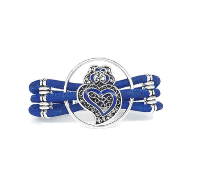 BERTA - Viana Heart Blue Cork Bracelet