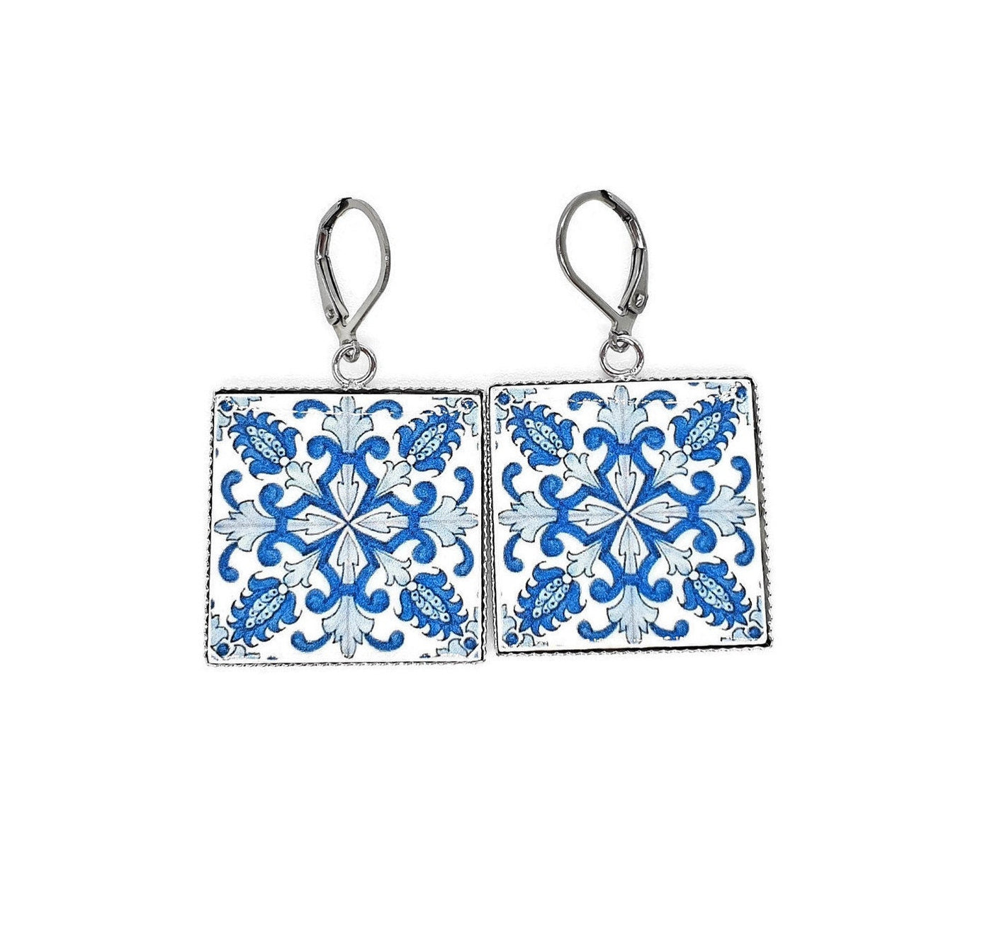 MADALENA - Classic Portuguese Blue Tile Earrings