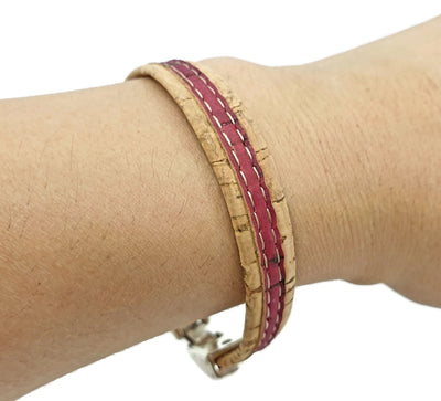 GAEL - Striped Cork Bracelet