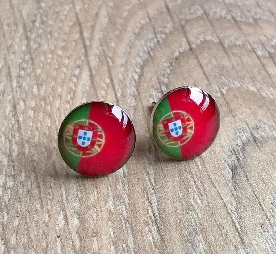 CESARIA - Portugal Flag Stud Earrings