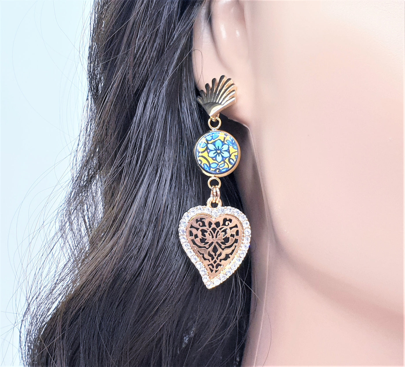 CAROLA - Mexican Sacred Heart Earrings