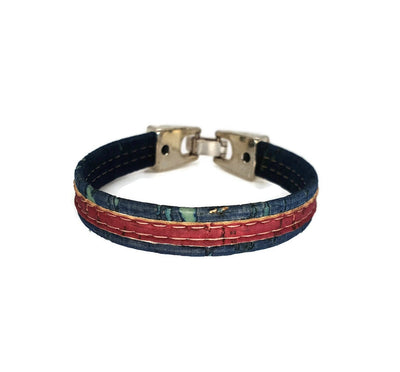 GAEL - Striped Cork Bracelet