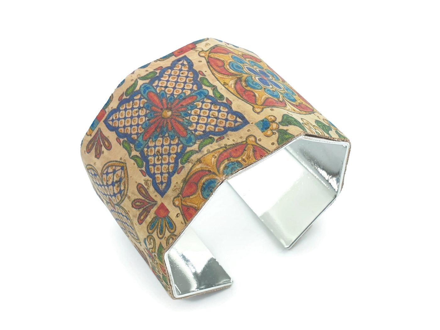 FRANCISCA - Mexico Tile Cork Cuff Bracelet