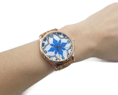 VANESSA - Blue Star Tile Wristwatch