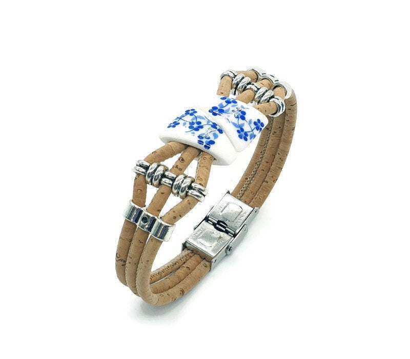 TERRA - Flower Ceramic Cork Bracelet
