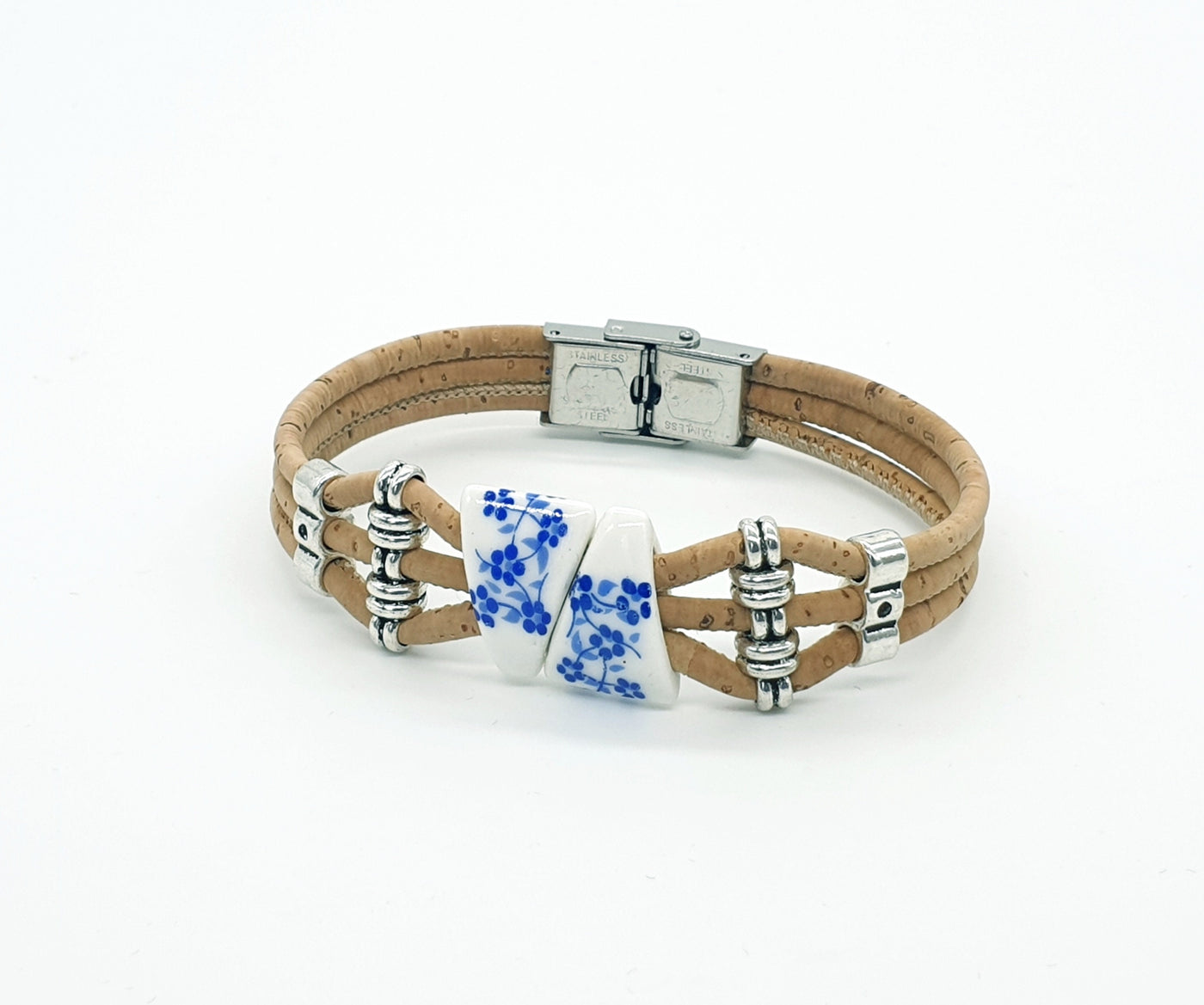 TERRA - Flower Ceramic Cork Bracelet