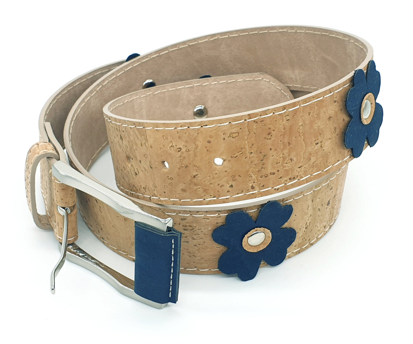 ALMA - Blue Flower Cork belt