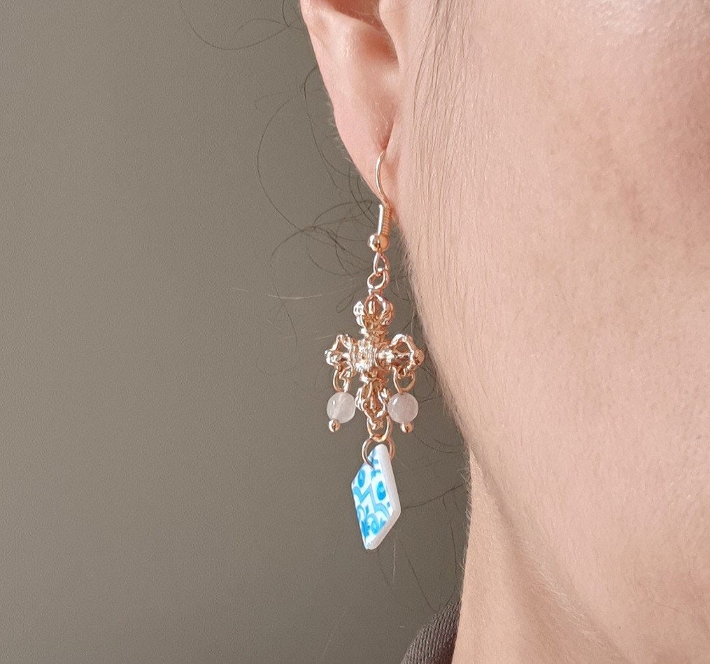 GALATEA - Baroque Italian Tile Earrings
