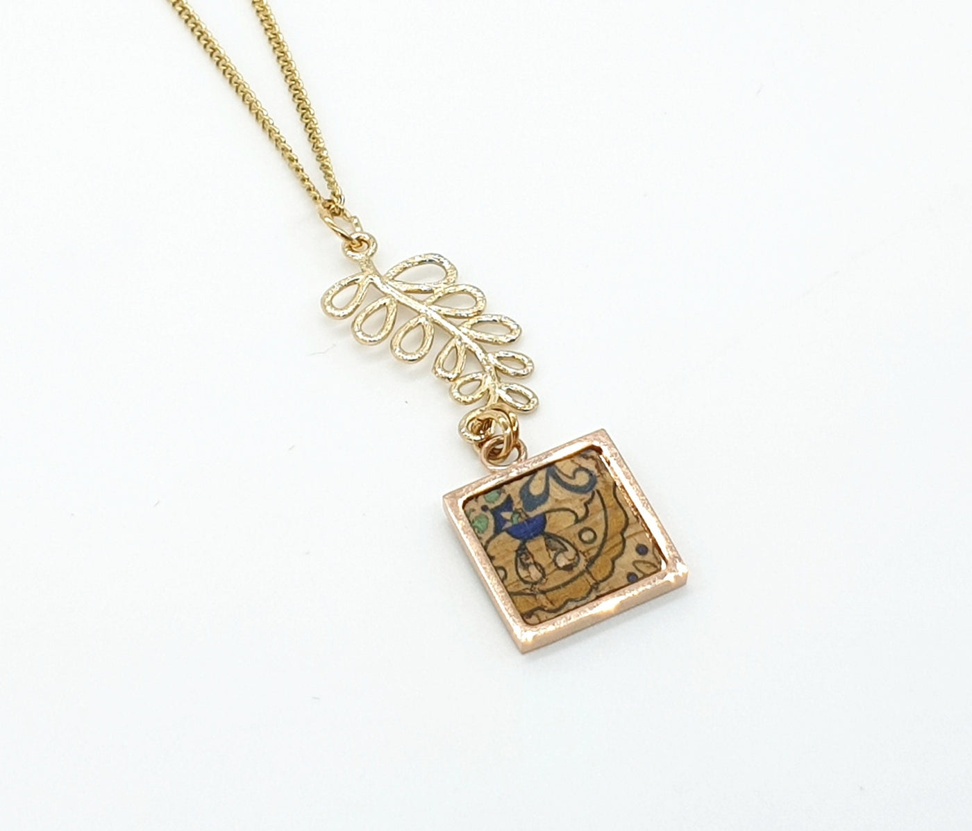 EILA - Gold Leaf Cork Necklace